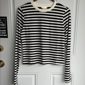 H&M Monochrome Striped Top